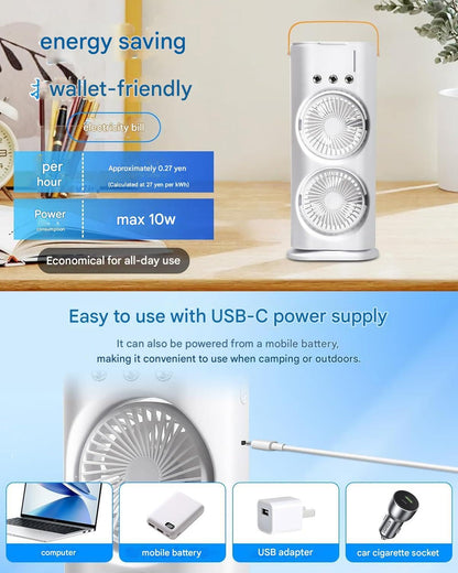 Mini AC – Portable Double-Ended Spray Fan