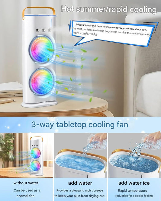 Mini AC – Portable Double-Ended Spray Fan